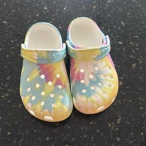 Pastel Tye Dye Crocs size c10
